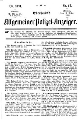 Eberhardt's allgemeiner Polizei-Anzeiger (Allgemeiner Polizei-Anzeiger) Dienstag 2. März 1858