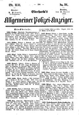 Eberhardt's allgemeiner Polizei-Anzeiger (Allgemeiner Polizei-Anzeiger) Mittwoch 21. April 1858