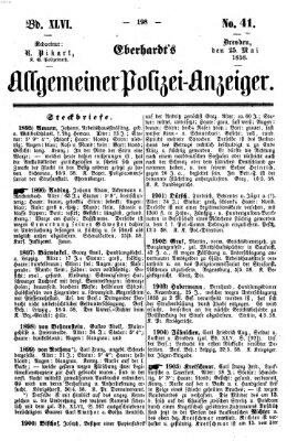 Eberhardt's allgemeiner Polizei-Anzeiger (Allgemeiner Polizei-Anzeiger) Dienstag 25. Mai 1858