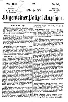 Eberhardt's allgemeiner Polizei-Anzeiger (Allgemeiner Polizei-Anzeiger) Samstag 26. Juni 1858