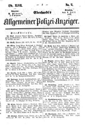 Eberhardt's allgemeiner Polizei-Anzeiger (Allgemeiner Polizei-Anzeiger) Freitag 9. Juli 1858