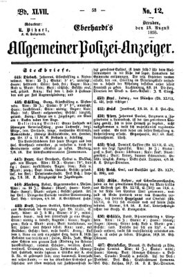 Eberhardt's allgemeiner Polizei-Anzeiger (Allgemeiner Polizei-Anzeiger) Freitag 13. August 1858