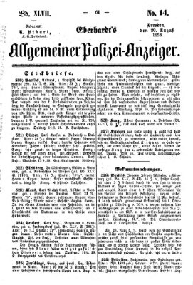 Eberhardt's allgemeiner Polizei-Anzeiger (Allgemeiner Polizei-Anzeiger) Freitag 20. August 1858