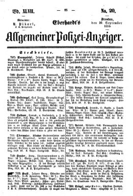 Eberhardt's allgemeiner Polizei-Anzeiger (Allgemeiner Polizei-Anzeiger) Freitag 10. September 1858