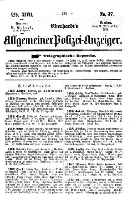 Eberhardt's allgemeiner Polizei-Anzeiger (Allgemeiner Polizei-Anzeiger) Dienstag 9. November 1858