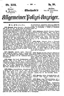 Eberhardt's allgemeiner Polizei-Anzeiger (Allgemeiner Polizei-Anzeiger) Freitag 12. November 1858