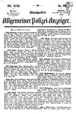 Eberhardt's allgemeiner Polizei-Anzeiger (Allgemeiner Polizei-Anzeiger) Samstag 20. November 1858