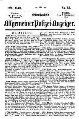 Eberhardt's allgemeiner Polizei-Anzeiger (Allgemeiner Polizei-Anzeiger) Dienstag 7. Dezember 1858