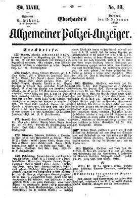 Eberhardt's allgemeiner Polizei-Anzeiger (Allgemeiner Polizei-Anzeiger) Dienstag 15. Februar 1859