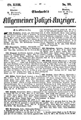 Eberhardt's allgemeiner Polizei-Anzeiger (Allgemeiner Polizei-Anzeiger) Freitag 11. März 1859