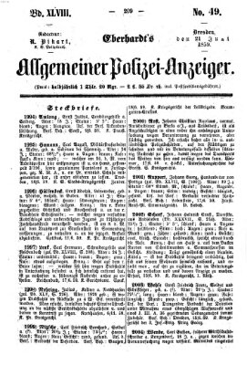 Eberhardt's allgemeiner Polizei-Anzeiger (Allgemeiner Polizei-Anzeiger) Dienstag 21. Juni 1859