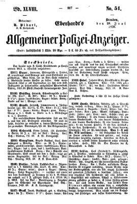 Eberhardt's allgemeiner Polizei-Anzeiger (Allgemeiner Polizei-Anzeiger) Dienstag 28. Juni 1859