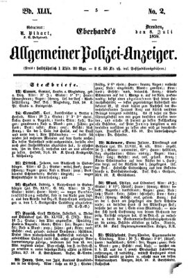 Eberhardt's allgemeiner Polizei-Anzeiger (Allgemeiner Polizei-Anzeiger) Freitag 8. Juli 1859