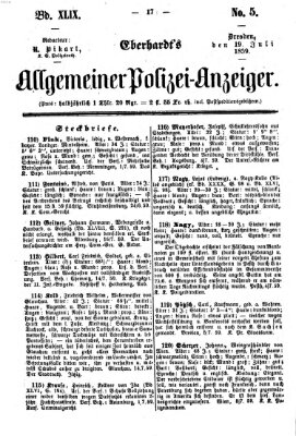 Eberhardt's allgemeiner Polizei-Anzeiger (Allgemeiner Polizei-Anzeiger) Dienstag 19. Juli 1859