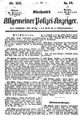 Eberhardt's allgemeiner Polizei-Anzeiger (Allgemeiner Polizei-Anzeiger) Freitag 26. August 1859