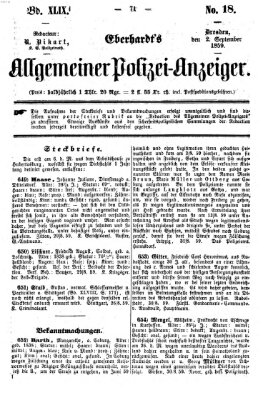 Eberhardt's allgemeiner Polizei-Anzeiger (Allgemeiner Polizei-Anzeiger) Freitag 2. September 1859