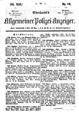 Eberhardt's allgemeiner Polizei-Anzeiger (Allgemeiner Polizei-Anzeiger) Montag 5. September 1859