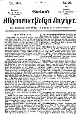 Eberhardt's allgemeiner Polizei-Anzeiger (Allgemeiner Polizei-Anzeiger) Freitag 9. September 1859