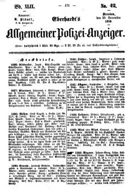 Eberhardt's allgemeiner Polizei-Anzeiger (Allgemeiner Polizei-Anzeiger) Freitag 25. November 1859