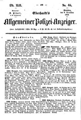 Eberhardt's allgemeiner Polizei-Anzeiger (Allgemeiner Polizei-Anzeiger) Dienstag 6. Dezember 1859