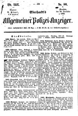 Eberhardt's allgemeiner Polizei-Anzeiger (Allgemeiner Polizei-Anzeiger) Samstag 24. Dezember 1859