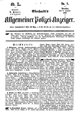 Eberhardt's allgemeiner Polizei-Anzeiger (Allgemeiner Polizei-Anzeiger) Mittwoch 4. Januar 1860