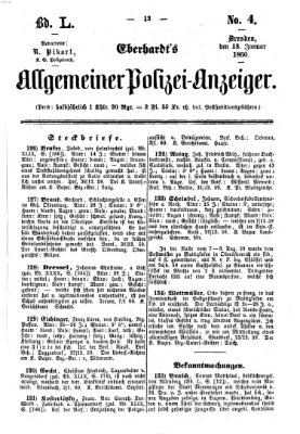 Eberhardt's allgemeiner Polizei-Anzeiger (Allgemeiner Polizei-Anzeiger) Freitag 13. Januar 1860