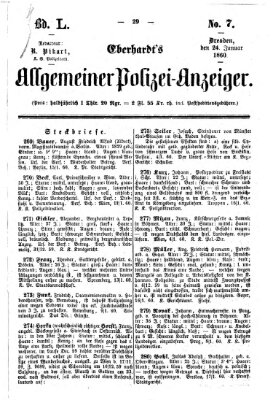 Eberhardt's allgemeiner Polizei-Anzeiger (Allgemeiner Polizei-Anzeiger) Dienstag 24. Januar 1860