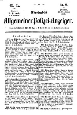 Eberhardt's allgemeiner Polizei-Anzeiger (Allgemeiner Polizei-Anzeiger) Freitag 27. Januar 1860