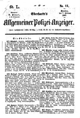 Eberhardt's allgemeiner Polizei-Anzeiger (Allgemeiner Polizei-Anzeiger) Dienstag 7. Februar 1860