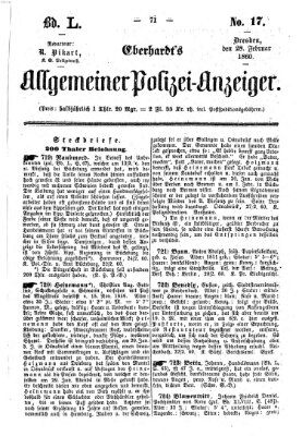 Eberhardt's allgemeiner Polizei-Anzeiger (Allgemeiner Polizei-Anzeiger) Dienstag 28. Februar 1860