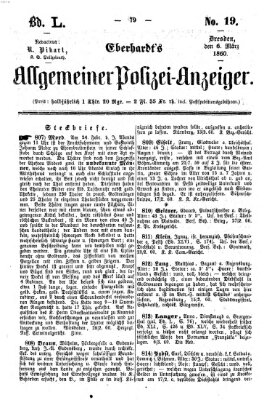 Eberhardt's allgemeiner Polizei-Anzeiger (Allgemeiner Polizei-Anzeiger) Dienstag 6. März 1860