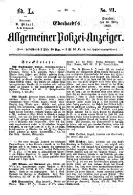 Eberhardt's allgemeiner Polizei-Anzeiger (Allgemeiner Polizei-Anzeiger) Dienstag 13. März 1860