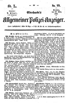 Eberhardt's allgemeiner Polizei-Anzeiger (Allgemeiner Polizei-Anzeiger) Dienstag 20. März 1860