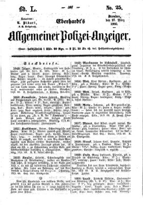 Eberhardt's allgemeiner Polizei-Anzeiger (Allgemeiner Polizei-Anzeiger) Dienstag 27. März 1860