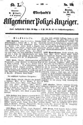 Eberhardt's allgemeiner Polizei-Anzeiger (Allgemeiner Polizei-Anzeiger) Freitag 30. März 1860