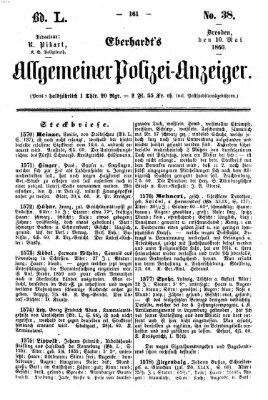 Eberhardt's allgemeiner Polizei-Anzeiger (Allgemeiner Polizei-Anzeiger) Donnerstag 10. Mai 1860