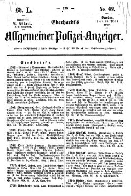 Eberhardt's allgemeiner Polizei-Anzeiger (Allgemeiner Polizei-Anzeiger) Freitag 25. Mai 1860