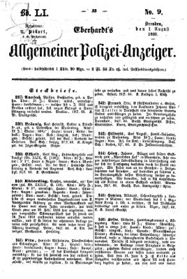 Eberhardt's allgemeiner Polizei-Anzeiger (Allgemeiner Polizei-Anzeiger) Mittwoch 1. August 1860