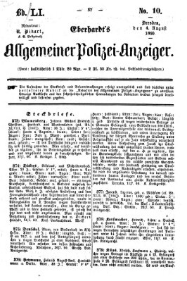 Eberhardt's allgemeiner Polizei-Anzeiger (Allgemeiner Polizei-Anzeiger) Samstag 4. August 1860