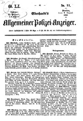 Eberhardt's allgemeiner Polizei-Anzeiger (Allgemeiner Polizei-Anzeiger) Donnerstag 9. August 1860