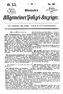 Eberhardt's allgemeiner Polizei-Anzeiger (Allgemeiner Polizei-Anzeiger) Sonntag 30. September 1860