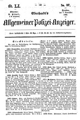 Eberhardt's allgemeiner Polizei-Anzeiger (Allgemeiner Polizei-Anzeiger) Mittwoch 7. November 1860