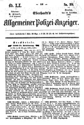 Eberhardt's allgemeiner Polizei-Anzeiger (Allgemeiner Polizei-Anzeiger) Mittwoch 14. November 1860