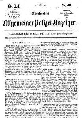 Eberhardt's allgemeiner Polizei-Anzeiger (Allgemeiner Polizei-Anzeiger) Samstag 8. Dezember 1860