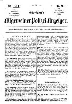 Eberhardt's allgemeiner Polizei-Anzeiger (Allgemeiner Polizei-Anzeiger) Dienstag 8. Januar 1861