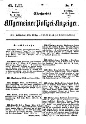 Eberhardt's allgemeiner Polizei-Anzeiger (Allgemeiner Polizei-Anzeiger) Dienstag 29. Januar 1861