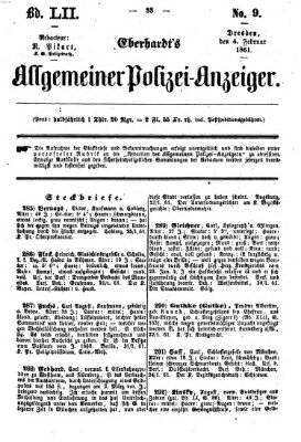 Eberhardt's allgemeiner Polizei-Anzeiger (Allgemeiner Polizei-Anzeiger) Montag 4. Februar 1861