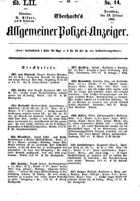 Eberhardt's allgemeiner Polizei-Anzeiger (Allgemeiner Polizei-Anzeiger) Samstag 23. Februar 1861