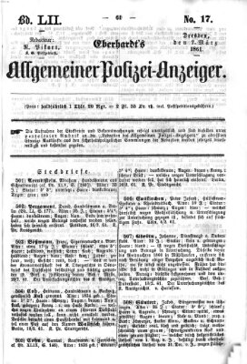 Eberhardt's allgemeiner Polizei-Anzeiger (Allgemeiner Polizei-Anzeiger) Samstag 2. März 1861